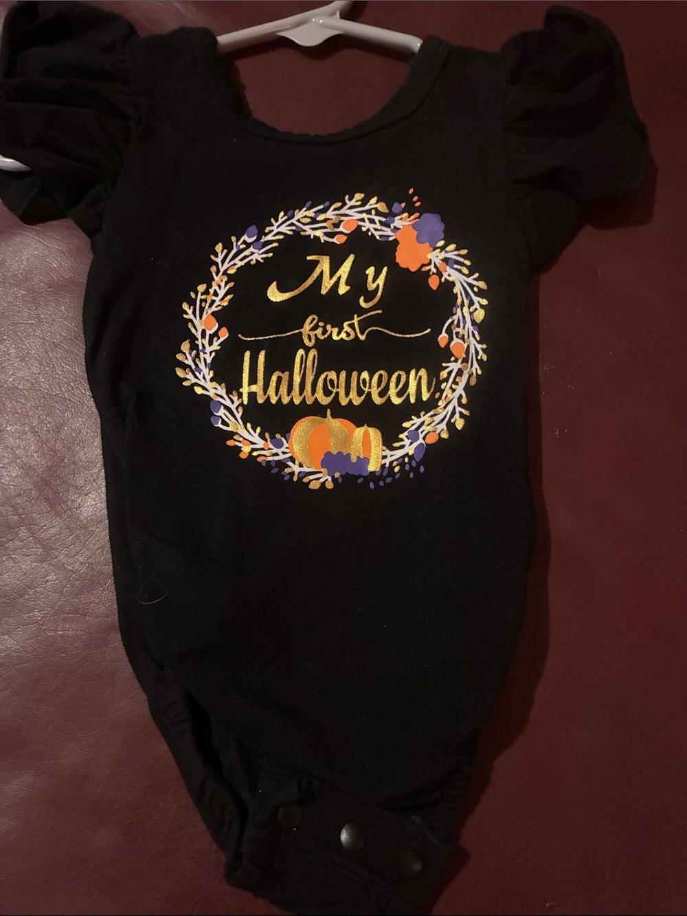 Black "My First Halloween" Baby One-Piece Bodysuit